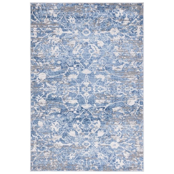 Safavieh 9 x 12 ft. Shivan 100 Flat Weave Rectangle Area Rug Blue & Ivory SHV146M-9 - main